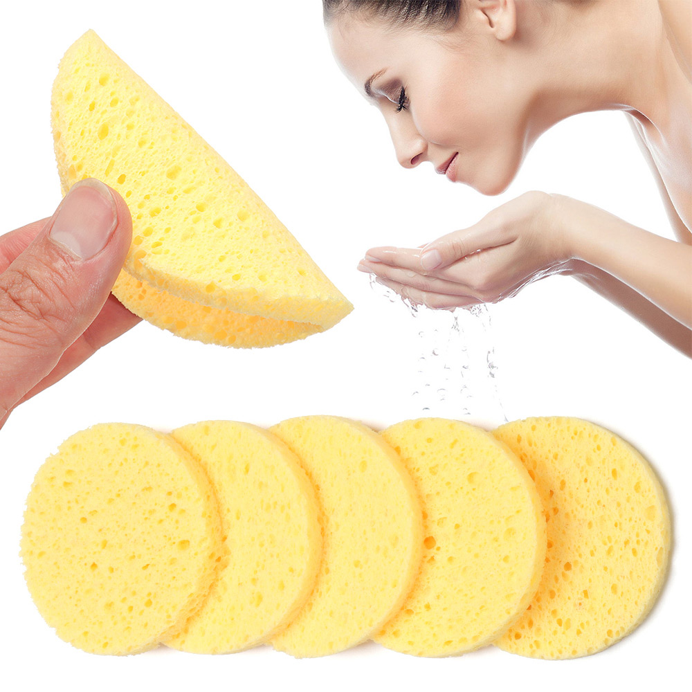 Kiss Beauty Makeup Remover - 10pcs 6-9cm Yellow Face Round Makeup
