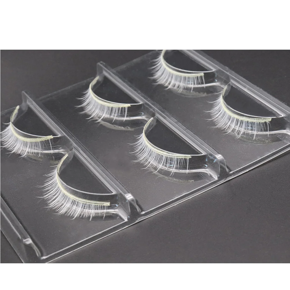 Beauty Full Makeup - Hot 3pair White Eyelashes Makeup Natural