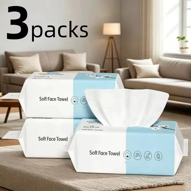Kiss Beauty Makeup Remover - Thick Disposable Facial Towels Soft Cotton