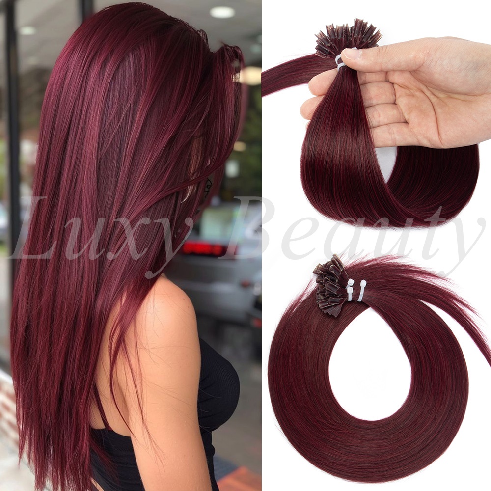 Natural Burgundy U Tip Hair Ex - Pure Beauty Hair & Makeup recension och pris