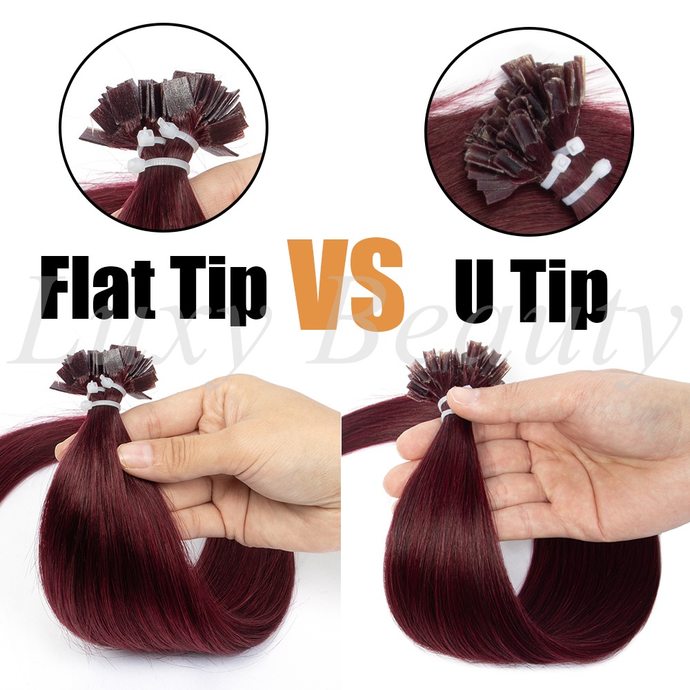 Natural Burgundy U Tip Hair Ex - Pure Beauty Hair & Makeup recension och pris