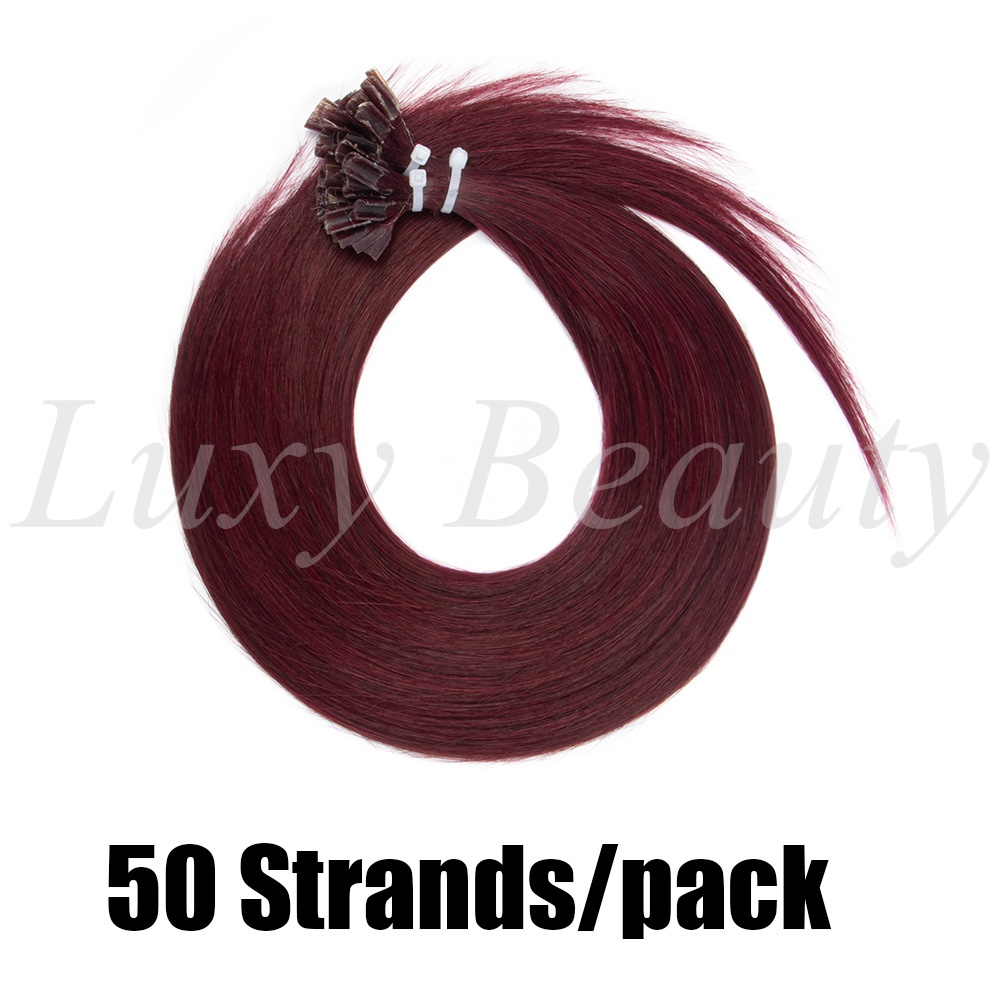 Natural Burgundy U Tip Hair Ex - Pure Beauty Hair & Makeup recension och pris