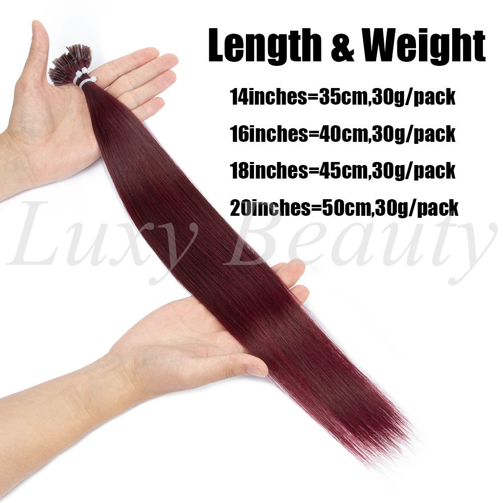 Natural Burgundy U Tip Hair Ex - Pure Beauty Hair & Makeup recension och pris