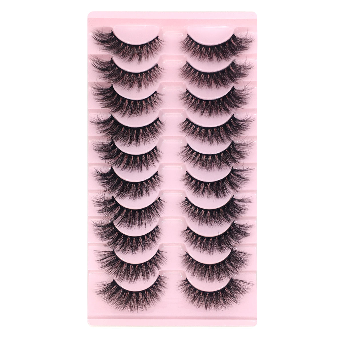 NEW 10 Pairs 6D Faux Mink Eyel - Beauty Full Makeup recension och pris