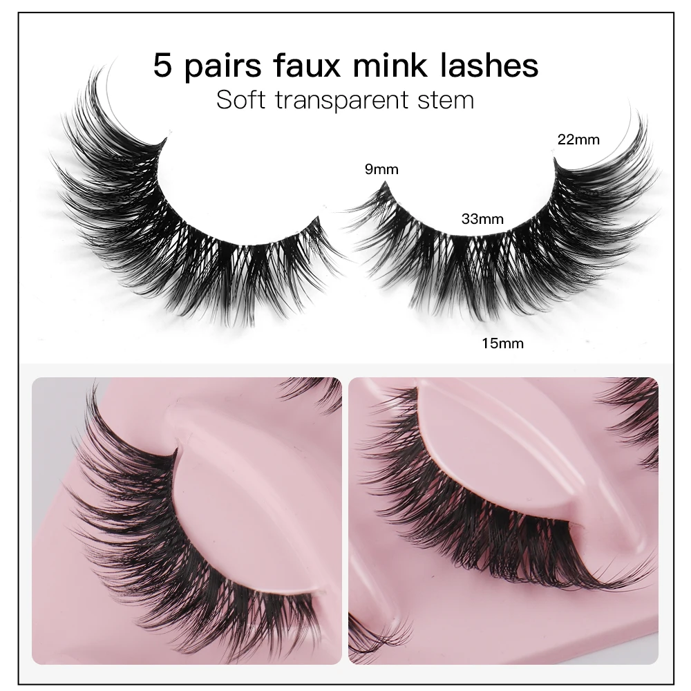 Cat Eye 5 Pairs 3D Natural Fal - Beauty Full Makeup recension och pris