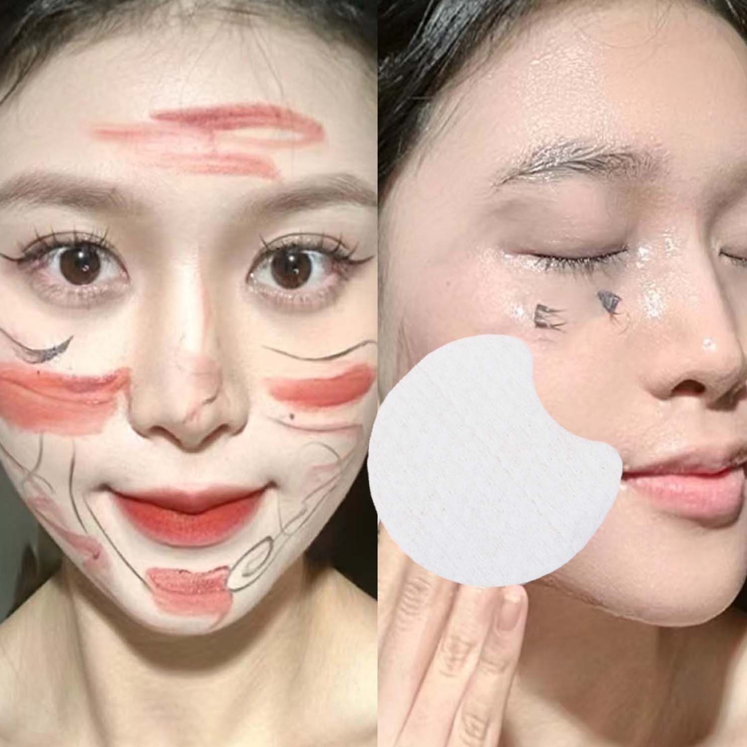 300/1800pcs Missing Corner Pea - Kiss Beauty Makeup Remover recension och pris