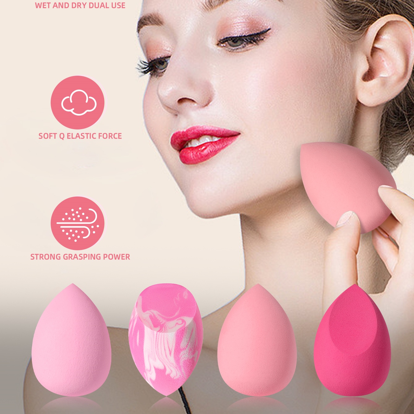 16PCS Pink Makeup Sponge & Pow - Beauty Blender In Makeup recension och pris