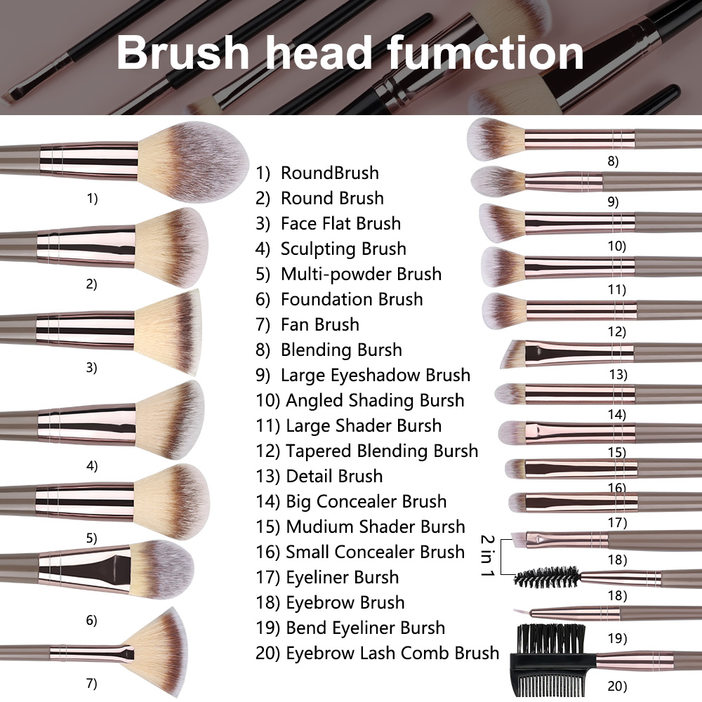 Professional 1-20PCS Makeup Br - Beauty Makeup Gift Sets recension och pris